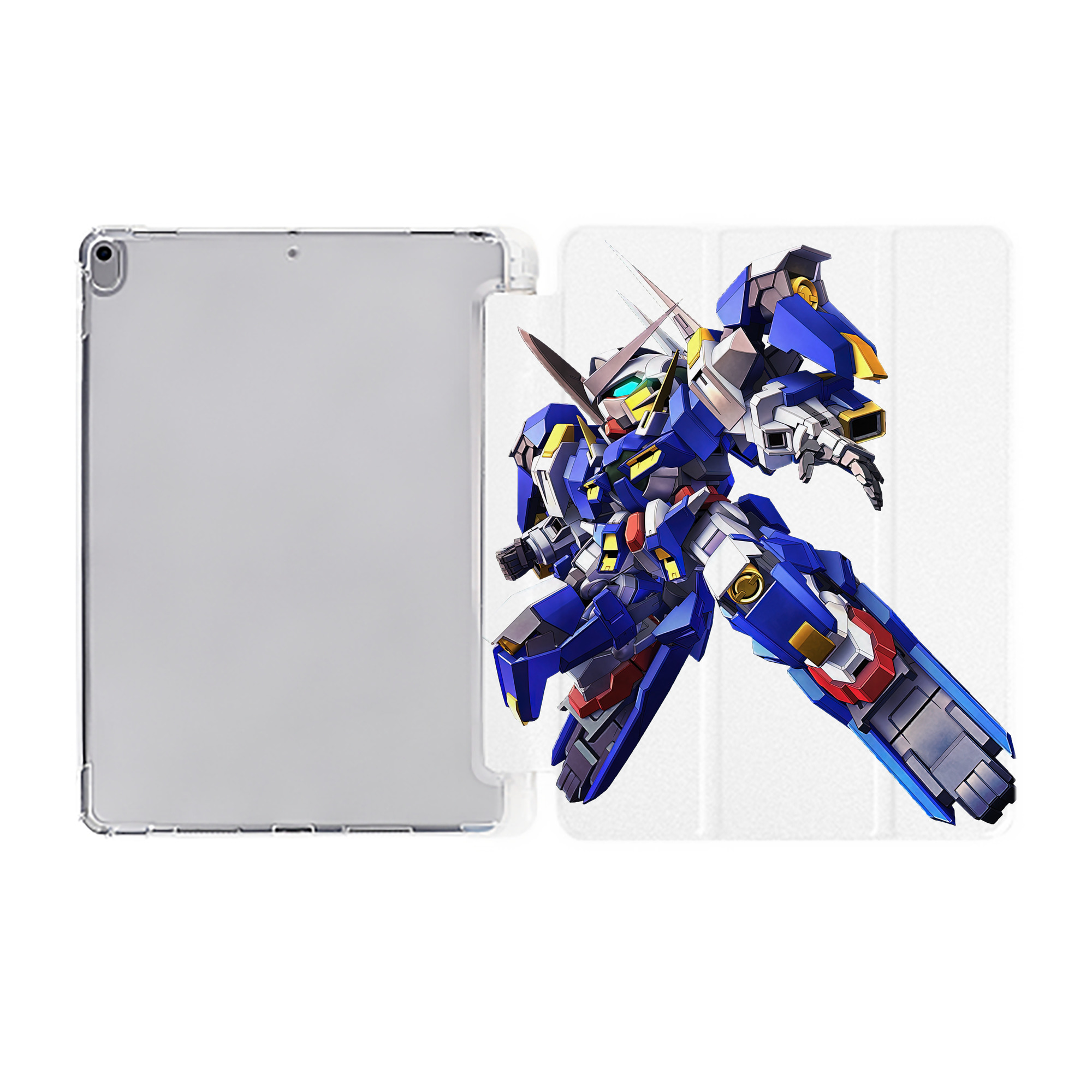 （画像用） 機動戦士ガンダム Mobile Suit Gundam IPad ケース ペン収納付き 三つ折りスタンド PUレザー×シリコン 対応機種9.5/10.5/10.9インチ